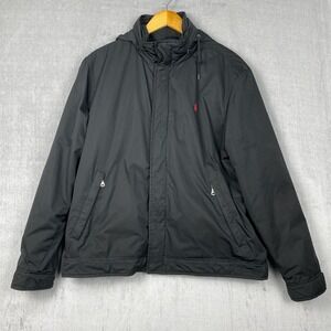 Vtg Y2K Polo by Ralph Lauren Mens Jacket L Stowable Hood Fleece Lining Red Pony